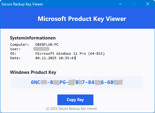 Windows Product Key Viewer